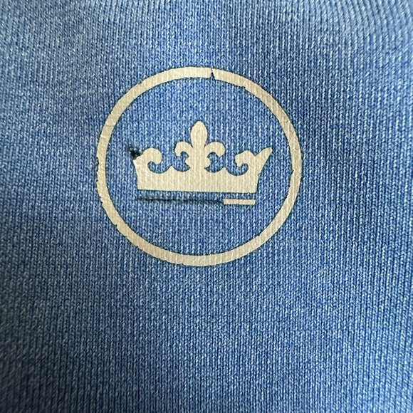 Peter Millar Perth Melange performance 1/4 zip blue Large golf outdoor LSCC 1908 - Picture 3 of 9